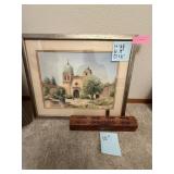 Framed Artwork and Incense Burner