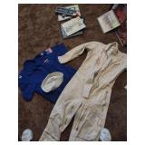 Vtg flight Suit and Basket