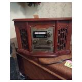 Vtg Radio and Record Player, turns on