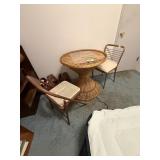 Rattan Table and 2 Chairs
