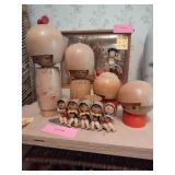 Japanese Kokeshi Dolls and Misc