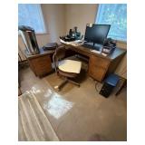 L Shaped Desk, Chair, Matt