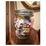 Jar of Buttons and Misc Chargers