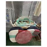 Vtg Metal Porch Chairs and a Side Table