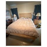Wood Bed  Frame and Newer Sleep Comfort Mattress