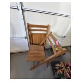 2 Wood Folding Chairs