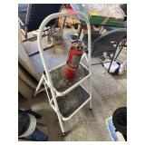 Stool and Fire Extinguisher