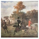 Vintage Framed Print 'British Fox Hunting Scene'