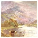 Vintage Framed Print 'GLASLYN RIVER' - WORDSWORTH