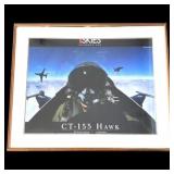 Vintage 'SkiesCT-155 HAWK' Print Framed