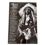 LARGE ART ON BOARD 'TEN INDIAN COMMANDMENTS'