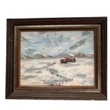 VINTAGE ORIGINAL OIL IN FRAME