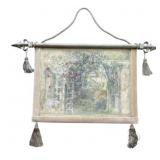VINTAGE WATERCOLOUR ON CANVAS WALL HANG