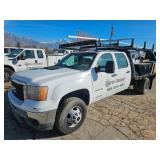 2014 GMC Crew Cab Flatbed Truck, 9' Flatbed, Gas, 4x4, Model # 3500HD, Vin: 1GD422CG0EF141814 2014 GMC Crew Cab Flatbed Truck, 9' Flatbed, Gas, 4x4, Model # 3500HD, Vin: 1GD422CG0EF141814