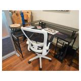 Metal Framed Corner Desk w/ Swivel Office Chair (Lot)