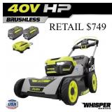 RYOBI 40V HP Brushless 21" Lawn Mower