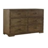 Dovetail 6-DrawerWood Dresser, Graphite Gray R$854