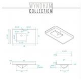 Wyndham 36"Vanity Top  Sink
