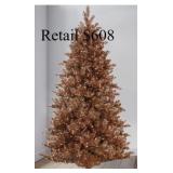 National Tree 7.5 ft.  Rose Gold Metallic Tree#28