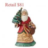 Jim Shore Santa with Tree& Toy Bag Figurine#4.58
