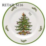 Spode Christmas Tree Melamine Dinner Plates 4Pc #6