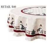 Avanti Country Snowman Tablecloth, 70" Round #3.1