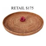 Artifacts Rattan Round Tray 16" #12.4