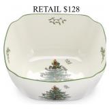 Spode Christmas Tree Large 10-In Square Bowl #6.8