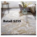 #35 Feizy Jewel Area Rug Beige - Gray 5v8