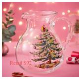 Spode Christmas Tree Glass Pitcher #4.52