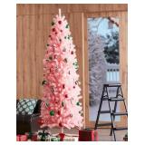 Glitzhome 7.5 ft. Pink Christmas Tree #21