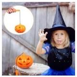 5 Pcs Orange Plastic Lanterns Indoor Glowing