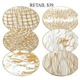 Matrix Gold Plated Canape Plates 6Pc #6.7