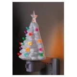 Mr. Christmas Night Light - Ceramic White Tree#2.5