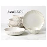 Lenox French  White 12-Pcs Dinnerware Set#28