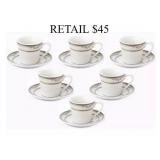 Lorren Home Trends Floral Espresso Set, 12Pc #3.6