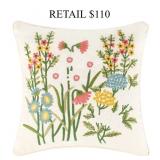 Levtex Viviana Flower Pillow, 18"x18" #6.3