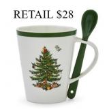 Spode Christmas Tree Mug & Spoon Set #1.4