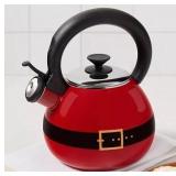 Holiday Lane 1.37-Qt. Santa Belt Tea Kettle