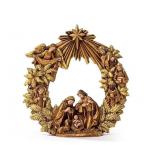 Napco Golden Wreath with Holy Family#4.52