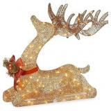 National Tree Splendor Champagne Lying Deer