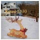 National Tree Splendor Champagne Lying Deer #19.9