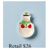 Lenox Holiday Snowman Spoon Rest#1.53
