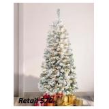 National Tree Snow Flocked 4.5ft #5
