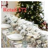 Glitzhome White Poinsettia #13