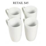 Tabletops Unlimited Denmark Latte Mugs,4Pc #3.6