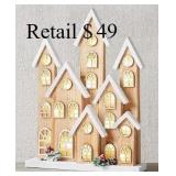 Glitzhome Frosted Floral Centerpiece Swag#3.9