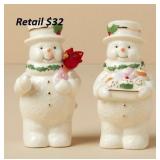 Lenox  Snowmen Salt & Pepper Set#3.53