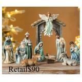 Glitzhome 11-Piece Deluxe Resin Nativity  Set#12