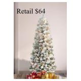 National Tree  4.5 ft Acacia Slim Tree + Lights#12